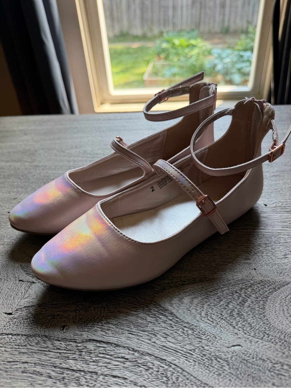 The Children's Place Light Pink Girls' Ankle-Strap Dress Flats
